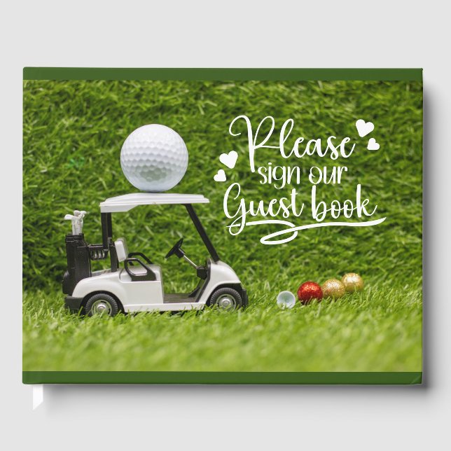 Livre d'or de golf avec balle de golf pour la fête (Recto)
