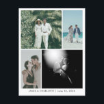 Livre d'or de la carte postale mariage personnalis<br><div class="desc">Un modèle de carte postale à utiliser pour un livre d'or de carte postale mariage,  customisez-le avec vos 4 photos de choix,  noms et date de mariage de choix. Vous pourrez laisser une note sur le dos et de qui elle est.</div>