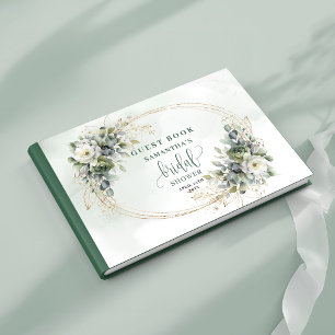 Livre d'or de la douche de mariée à l'aquarelle ve