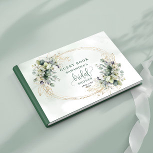 Livre d'or de la douche de mariée Eucalyptus Vert