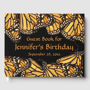 Livre d'or de la fête d'anniversaire du papillon j
