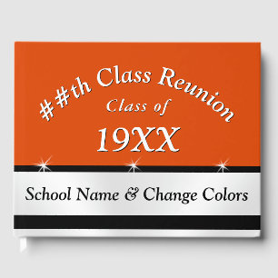 Livre d'or de la Réunion de Classe Orange, Blanc, 
