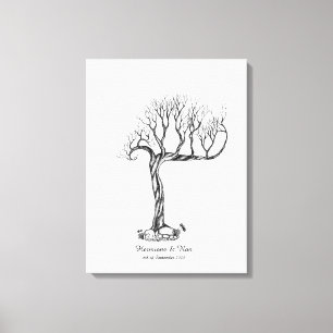 Livre d'or de l'arbre d'empreintes digitales maria