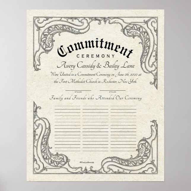 Livre d'or de l'engagement et Certificat de mariag (Devant)