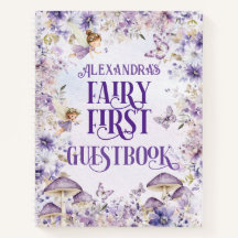 Livre d'or de luxe Fée Florale Violette pour la pr