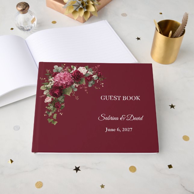 Livre d'or de mariage (Recto ouvert)