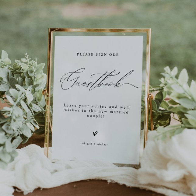 Livre d'or de mariage à l'écriture élégante minima (Créateur téléchargé)