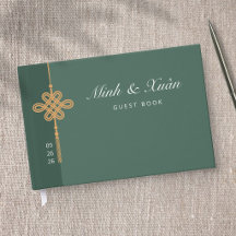 Livre d'or de mariage à nœud concentrique Gre trad