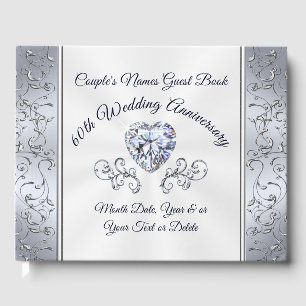 Livre d'or de mariage anniversaire Cœur Diamant