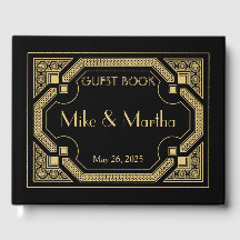 Livre d'or de mariage Art déco