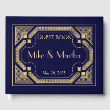 Livre d'or de mariage Art Déco Vintage Great Gatsb