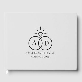 Livre d'or de mariage au logo unique