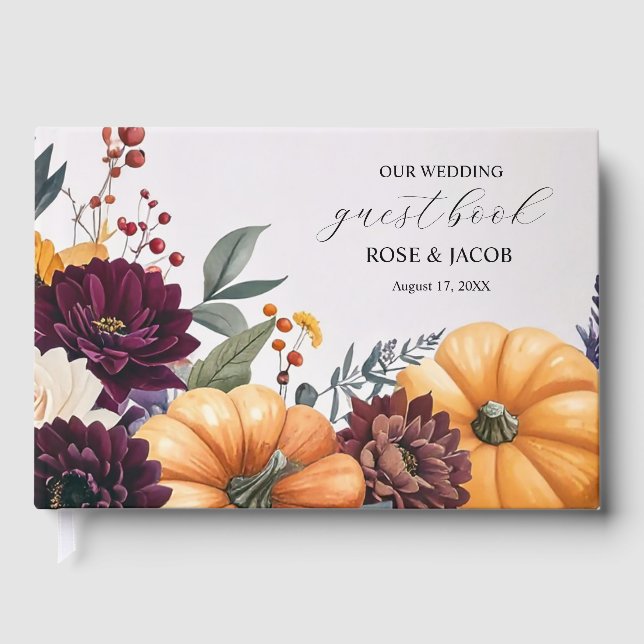 Livre d'or de mariage Automne Élégance (Recto)