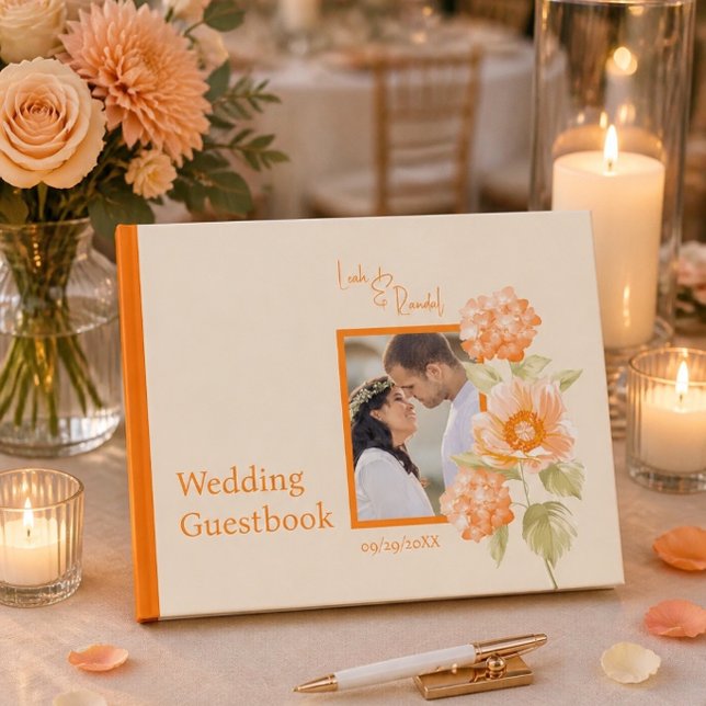Livre d'or de mariage aux fleurs d'orange (Créateur téléchargé)
