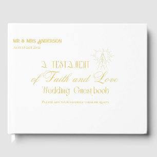 Livre d'or de mariage avec Bible catholique person