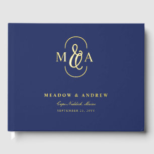 Livre d'or de mariage avec monogramme esperluette
