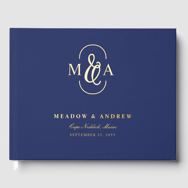 Livre d'or de mariage avec monogramme esperluette (Recto)