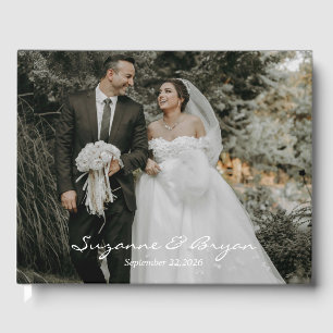 Livre d'or de mariage avec photo de monogramme sim
