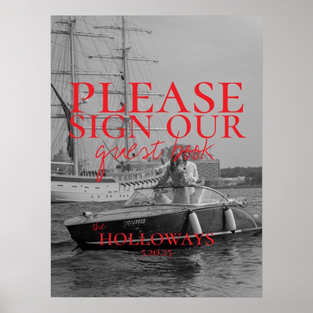 Livre d'or de mariage avec photos modernes (Devant)