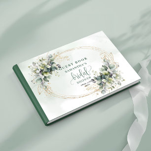 Livre d'or de mariage bohème aquarelle 'Greenery G