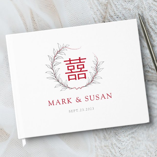 Livre d'or de mariage Bonheur Double Chinois Moder (Créateur téléchargé)