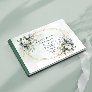 Livre d'or de mariage Botanical Green Gold