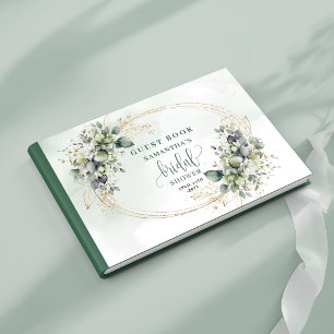 Livre d'or de mariage botanique à l'aquarelle