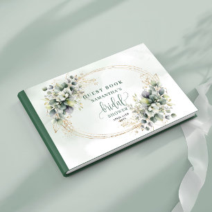 Livre d'or de mariage botanique Green Gold pour la
