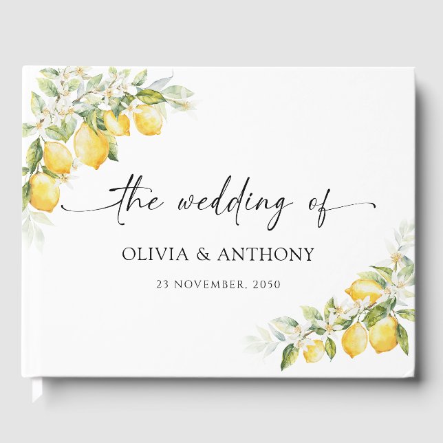 Livre d'or de mariage Citron Vert Citrus (Recto)