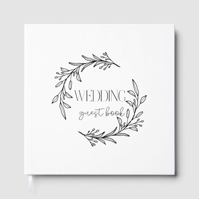 Livre d'or de mariage Couronne botanique – Mini él (Recto)