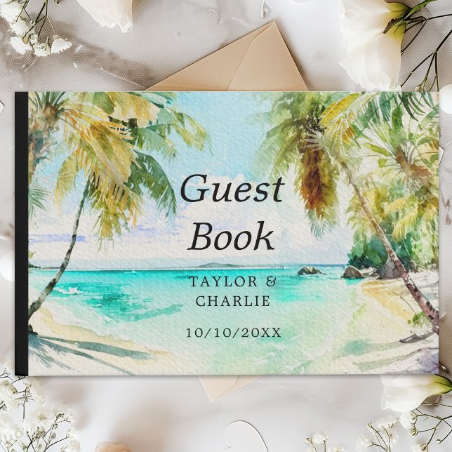 Livre d'or de mariage de destination de plage trop (Créateur téléchargé)