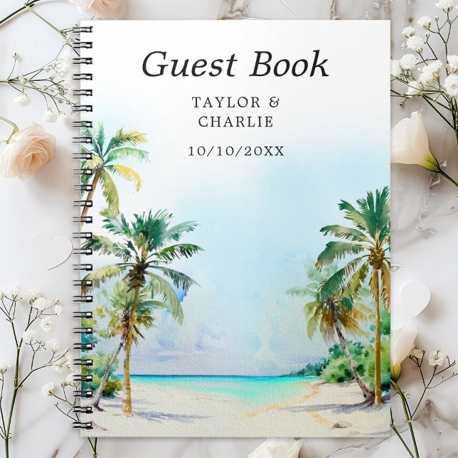 Livre d'or de mariage de destination de plage trop (Créateur téléchargé)