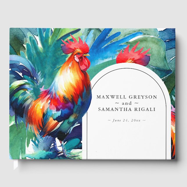Livre d'or de mariage de destination tropical (Recto)