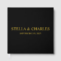 Livre d'or de mariage de luxe, nom personnalisé
