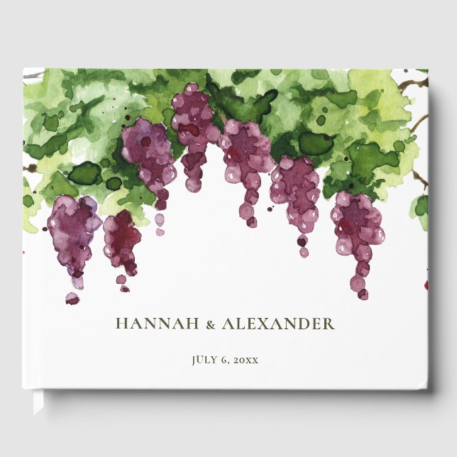 Livre d'or de mariage de vignoble Grapevine (Recto)