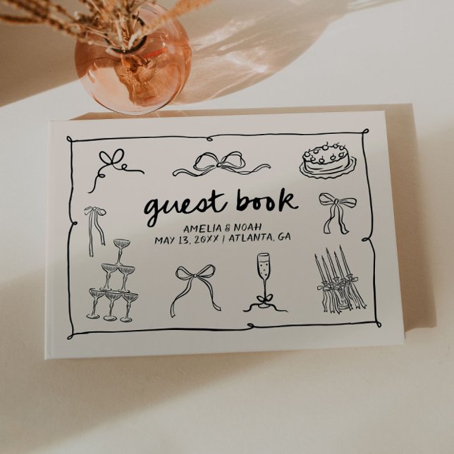 Livre d'or de mariage dessiné à la main (Créateur téléchargé)