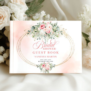 Livre d'or de mariage élégant Boho Blush Roses