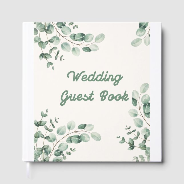Livre d'or de mariage – Élégant botanique Eucalypt (Recto)