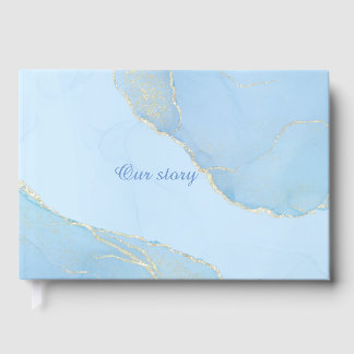 Livre d'or de mariage élégant et beau en feuille m