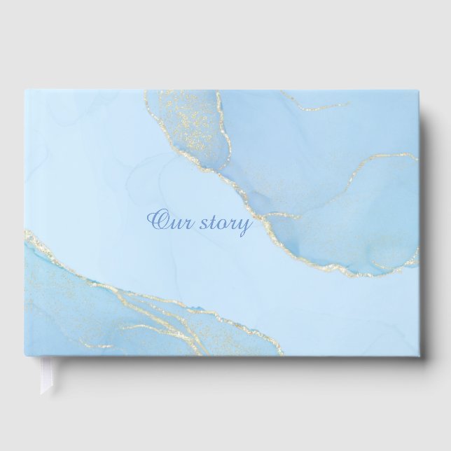 Livre d'or de mariage élégant et beau en feuille m (Recto)