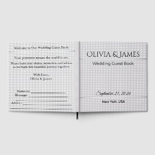 Livre d'or de mariage Élégant Minimaliste Souvenir