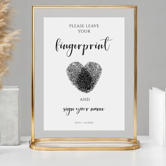 Livre d'or de mariage empreinte digitale minimalis (Créateur téléchargé)