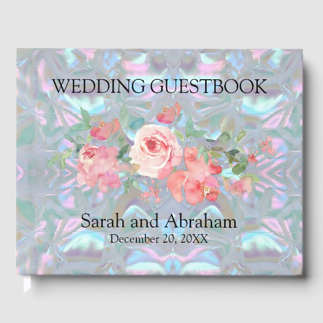 Livre d'or de mariage en faux nacre (Recto)