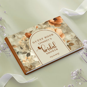 Livre d'or de mariage floral de sauge en terre cui
