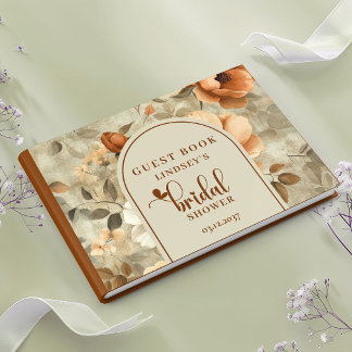 Livre d'or de mariage floral de sauge en terre cui