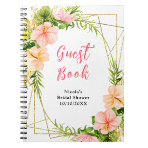 Livre d'or de mariage floral Jungle Tropical