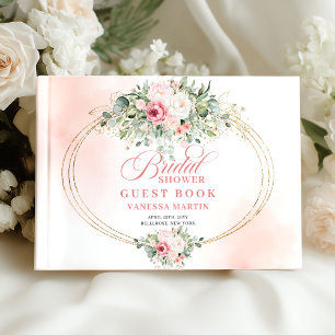 Livre d'or de mariage floral minimaliste moderne b