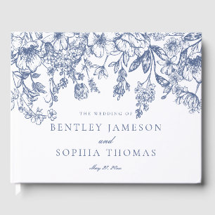 Livre d'or de mariage floral vintage chinoiserie b