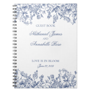 Livre d'or de mariage floral vintage chinoiserie b