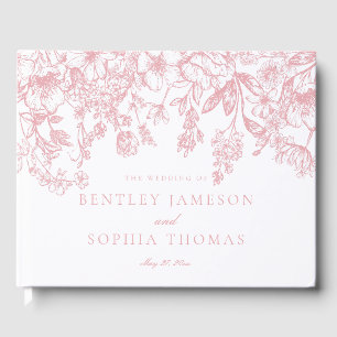 Livre d'or de mariage floral vintage chinoiserie r